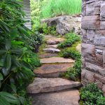 Stone pathway landscape design in Linville, NC