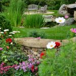 Gorgeous landscape installation, stone walls, and flower gardens in Linville, NC