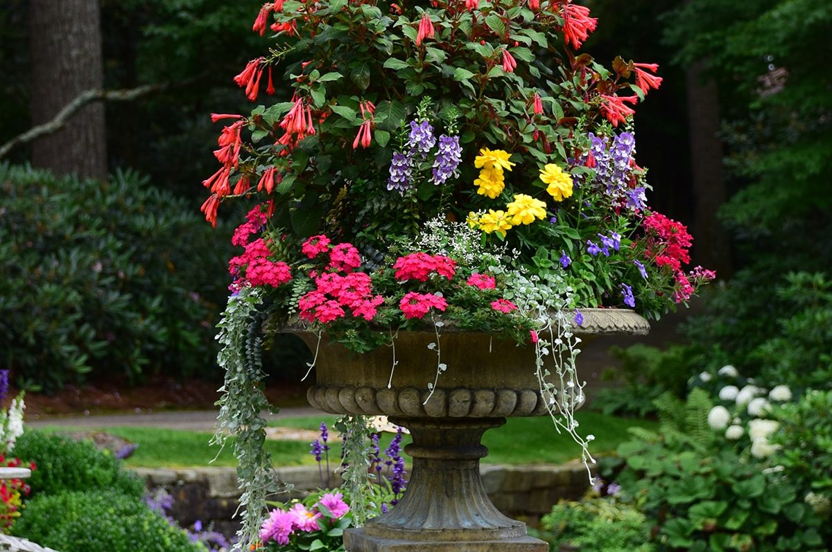 Gorgeous landscape installation and flower gardens in Linville, NC