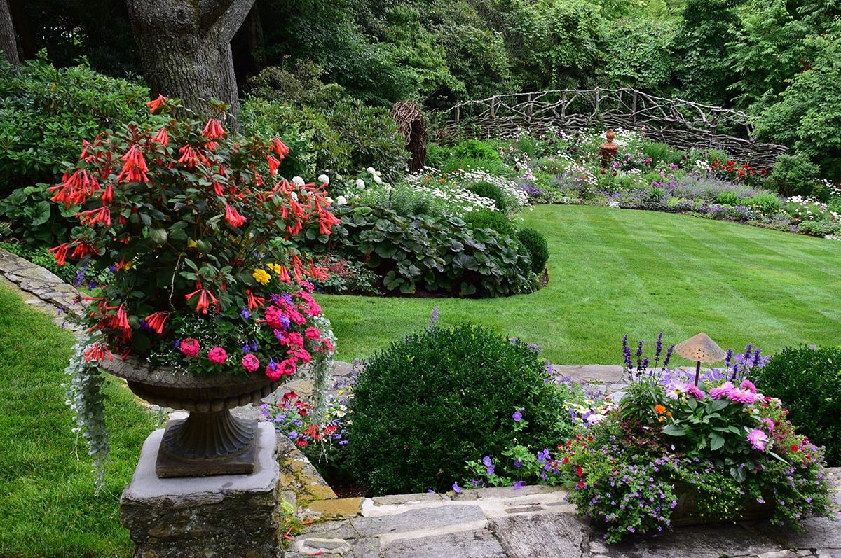 Gorgeous landscape installation and flower gardens in Linville, NC