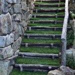 Stone pathway landscape design in Linville, NC