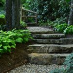 Stone pathway landscape design in Linville, NC