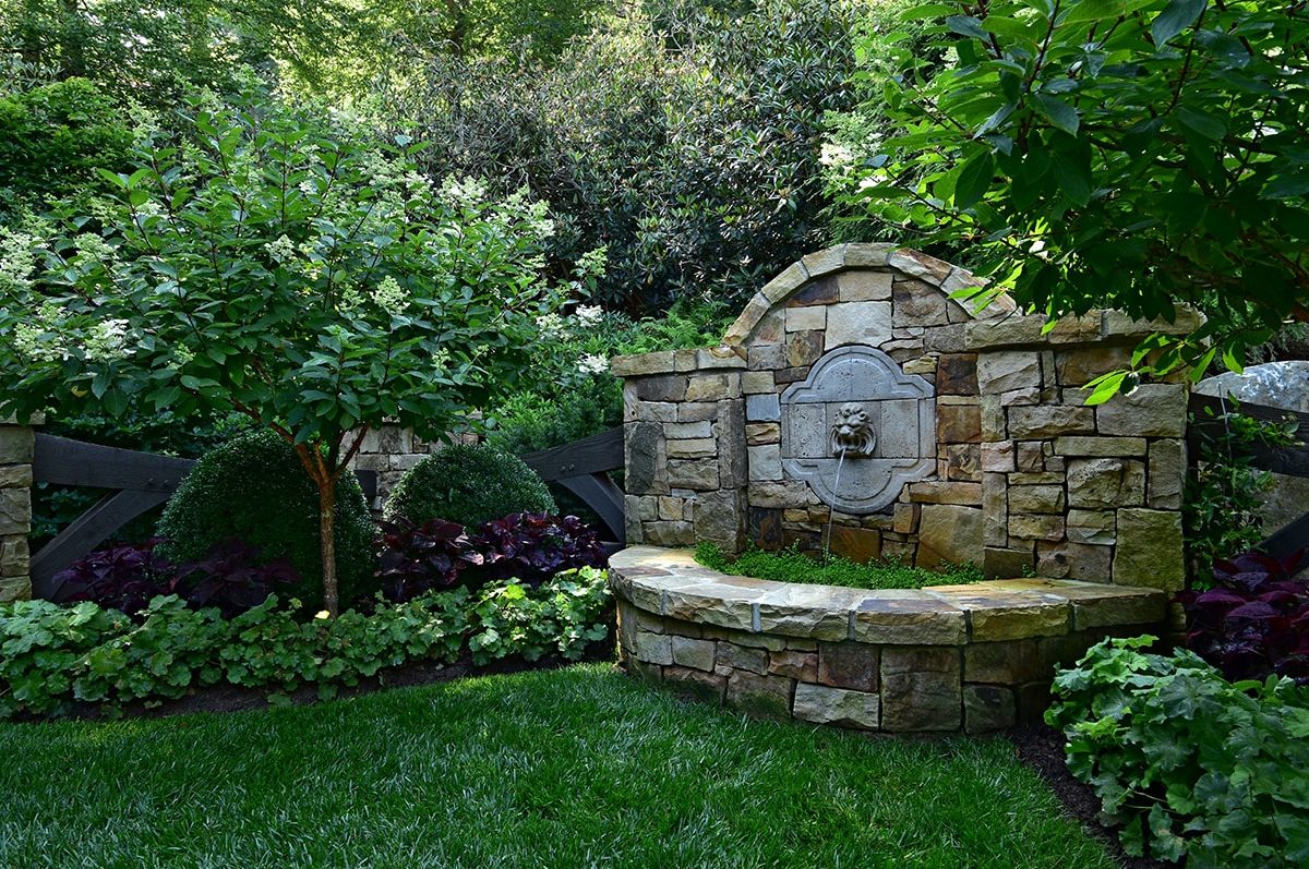 Gorgeous landscape installation and stone walls in Linville, NC