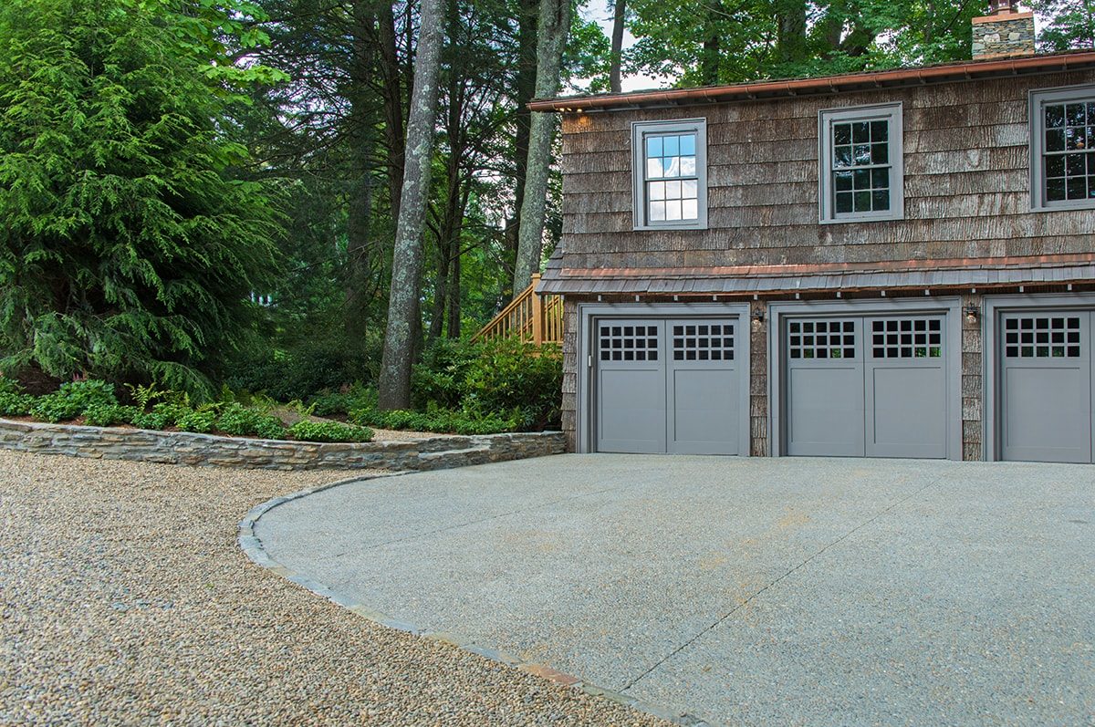 Stone pathway landscape design in Linville, NC