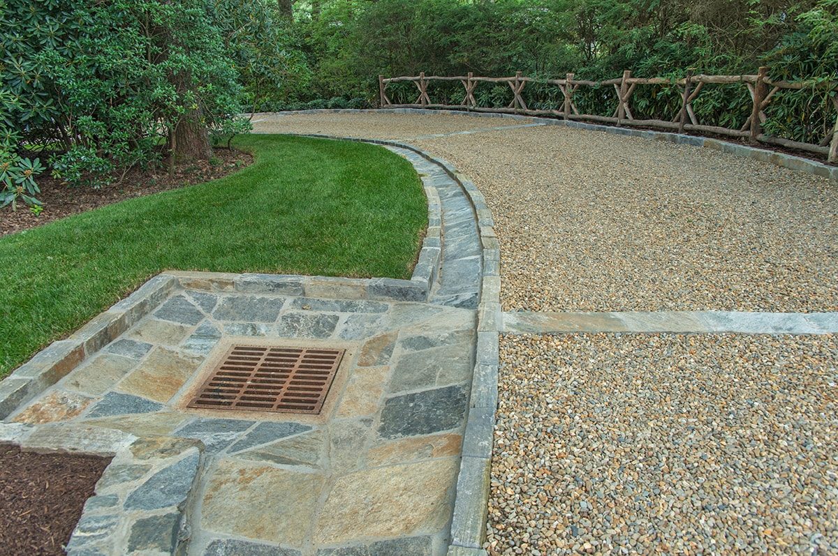 Stone pathway landscape design in Linville, NC