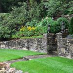 Gorgeous landscape installation and stone walls in Linville, NC