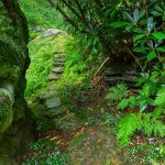 Stone pathway landscape design in Linville, NC