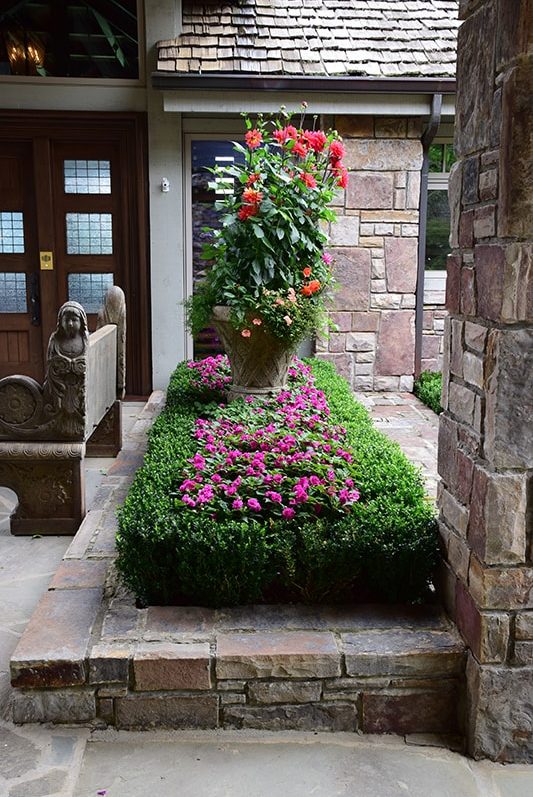 Landscaped flower gardens in Linville, NC