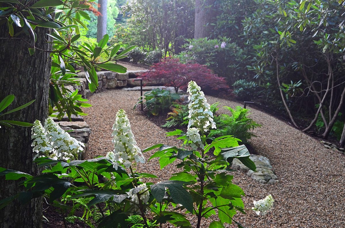 Stone pathway landscape design in Linville, NC