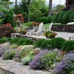 Landscaped flower gardens in Linville, NC