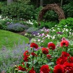 Landscaped flower gardens in Linville, NC