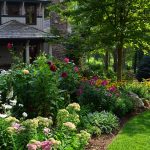 Landscaped flower gardens in Linville, NC